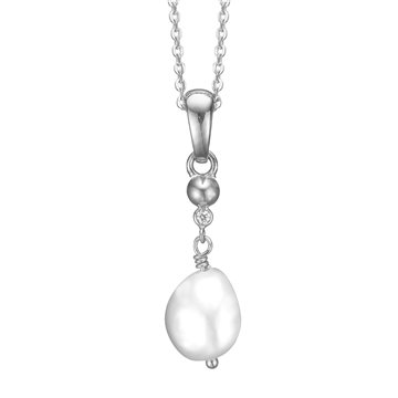 Aagaard - Halskæde Barok perle sølv, Ferskvandsperle