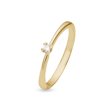 Aagaard Mary ring 8 kt. Guld 0,03 ct str. 56