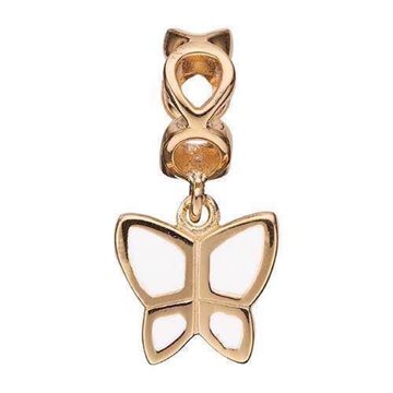 Christina - Butterfly Love white goldplated silver