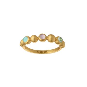 ByBiehl - Pebbles band colors forgyldt ring