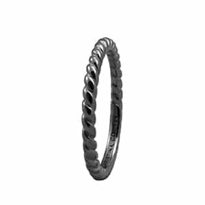 Rope, black ruth. silver, size 49
