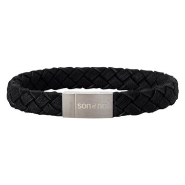 Sort Kalveskin Armbånd - Son of Noa