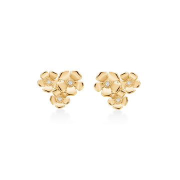 Mads Z - Fleur Ørestikker M/ 0,021ct. Diamanter - 14kt Guld