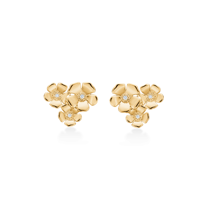 Mads Z - Fleur Ørestikker M/ 0,021ct. Diamanter - 14kt Guld