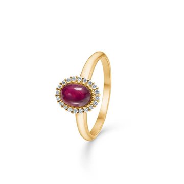 Mads Z - Royal Ruby Ring m. Rubin + 0,12ct W/SI - 14kt Rødguld