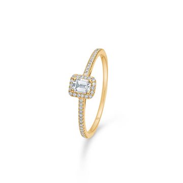 Mads Z - Isabella Ring m. hvid topas + 0,13ct W/SI - 14kt Rødguld