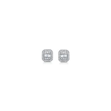 Mads Z - Elizabeth ørestikker M/ 0,18ct. Diamanter - 14kt Hvidguld 
