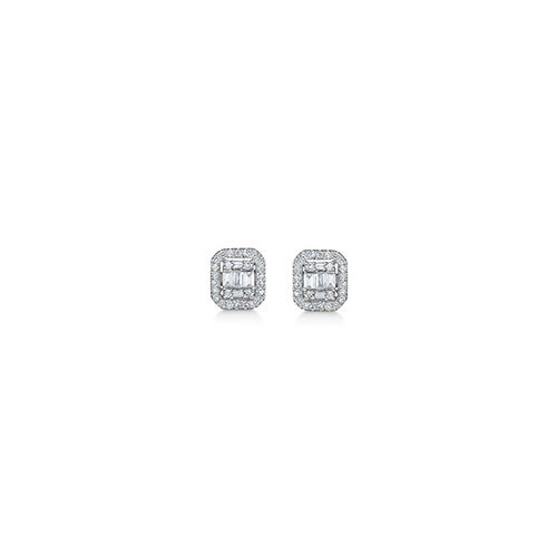 Mads Z - Elizabeth ørestikker M/ 0,18ct. Diamanter - 14kt Hvidguld 