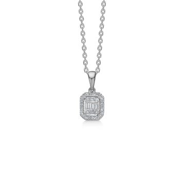 Mads Z - Elizabeth vedhæng M/ 0,09ct. Diamanter - 14kt Hvidguld 