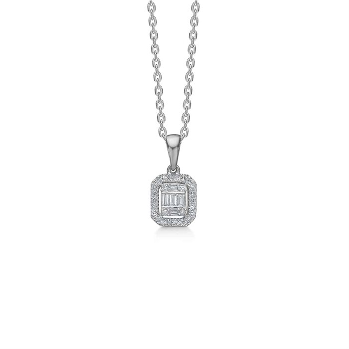 Mads Z - Elizabeth vedhæng M/ 0,09ct. Diamanter - 14kt Hvidguld 