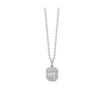 Mads Z - Elizabeth vedhæng M/ 0,18ct. Diamanter - 14kt Hvidguld