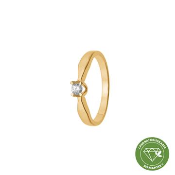 Aagaard - 14k guld Dame ring m/0,50 KV Labgrown diamant