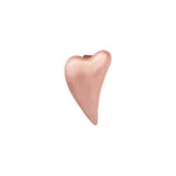 Brushed Heart, rose gold plated
