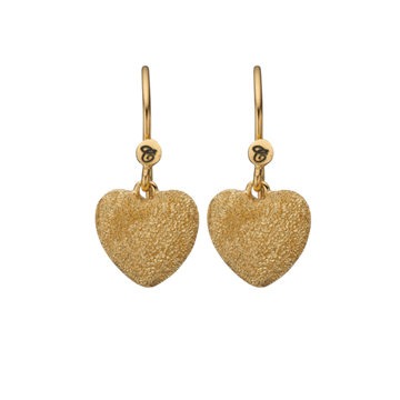 Christina Jewelry & Watches - Happy Hearts ørehængere - forgyldt sølv 670-G28