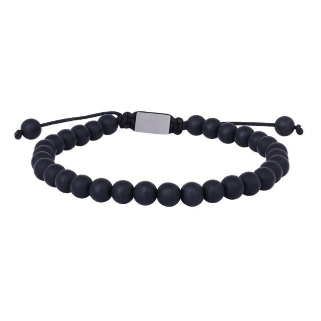 Son of NOA - Mat Sort Onyx armbånd 