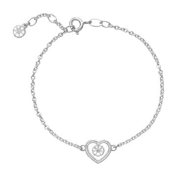 Marguerit Armbånd m/hjerte - Lund Copenhagen - Sølv