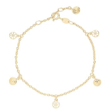 Marguerit Armbånd 3x5mm med spiral - Lund Copenhagen - Forgyldt