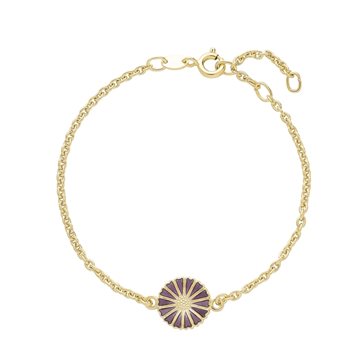 Marguerit armbånd, lilla 11mm - Lund Copenhagen - Forgyldt sølv