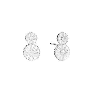 Lund Copenhagen - Marguerit ørestik  Sølv m. 5mm + 7,5mm