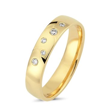 Nuran - 14kt Vielsesring i Rødguld med 0,06ct. W-vs