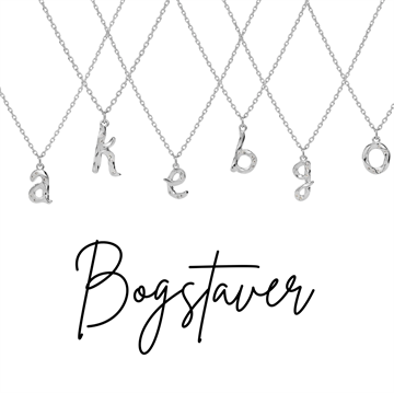 Maanesten - Alfabet Necklace - Sølv Forskellige Bogstaver