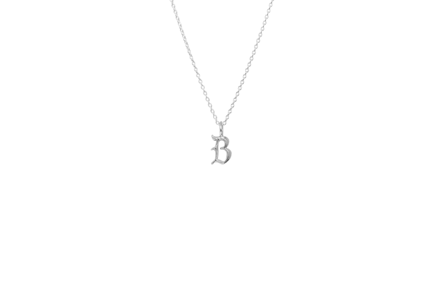 IX Studios - B Letter Charm sølv 