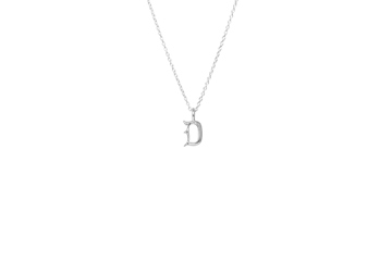 IX Studios - D Letter Charm sølv 