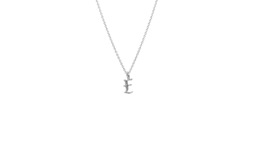 IX Studios - E Letter Charm sølv 