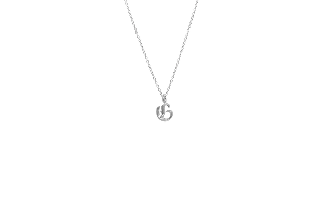 IX Studios - G Letter Charm sølv 