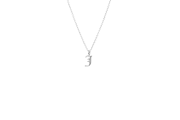 IX Studios - J Letter Charm sølv 