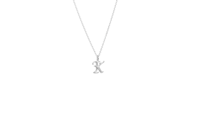 IX Studios - K Letter Charm sølv 