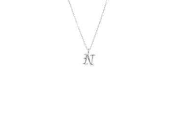IX Studios - N Letter Charm sølv 