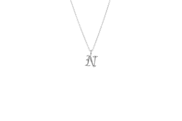 IX Studios - N Letter Charm sølv 