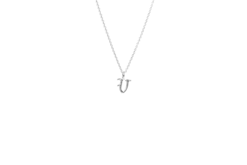 IX Studios - V Letter Charm sølv 