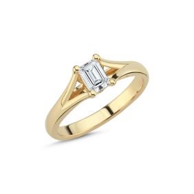 ADORE 14kt 0,40ct smaragd slebet diamant w/si ring