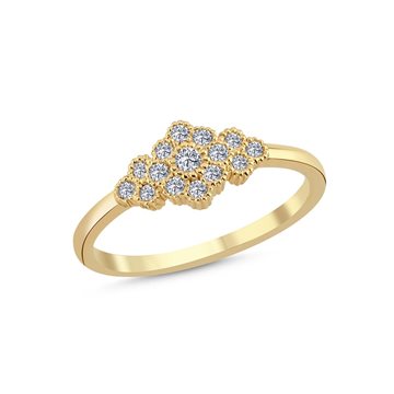 Nuran -  Athene Ring 8 14kt guld m. 0,23ct 
