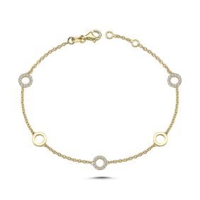 AYLA 14kt 0,27ct W/SI Armbånd 16,5+1+1cm