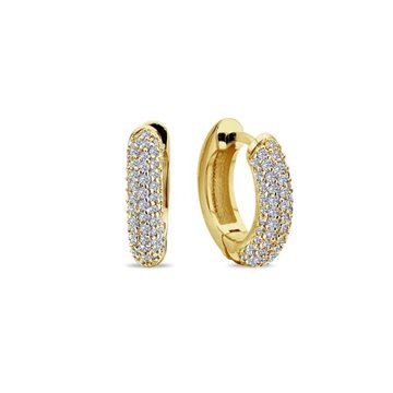 Nuran - Beauté Creoler m. 0,52ct. W/si - 14kt Rødguld