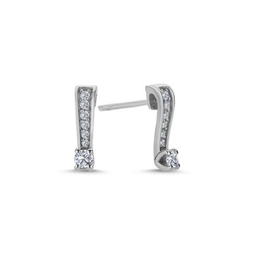 Nuran - Bella Ørestikker m. 0,026ct. W/si - 14kt Hvidguld