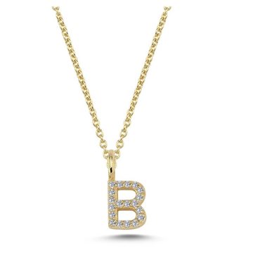 Nuran - Bogstav Vedhæng Pavé 6,5mm | B