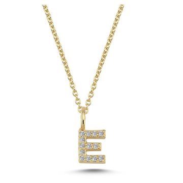 Nuran - Bogstav Vedhæng Pavé 6,5mm | E