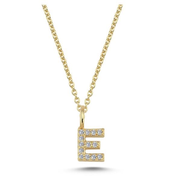 Nuran - Bogstav Vedhæng Pavé 6,5mm | E