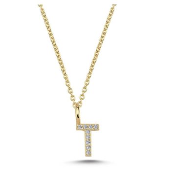 Bogstav Vedhæng Pavé 6,5mm - NURAN | T