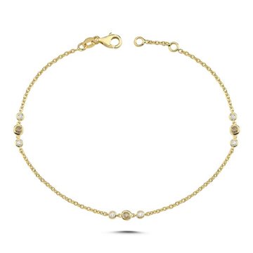 Nuran - Champagne Armbånd m. i alt 0,21ct. CH-W/Si - 14kt Rødguld
