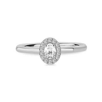 Nuran - Champagne Ring m. 0,24ct. W/si - 14kt Hvidguld