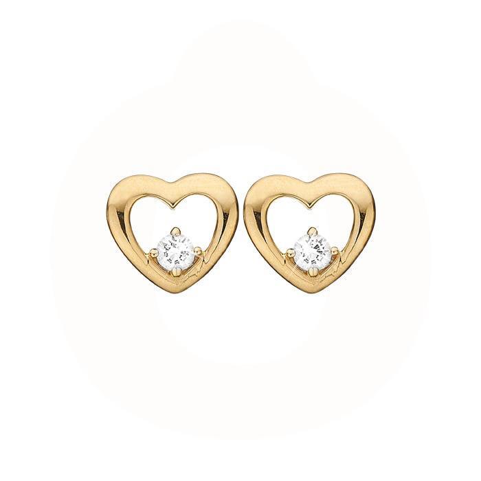 Christina Jewelry & Watches - Topaz Love ørestikker - forgyldt sølv 671-G75