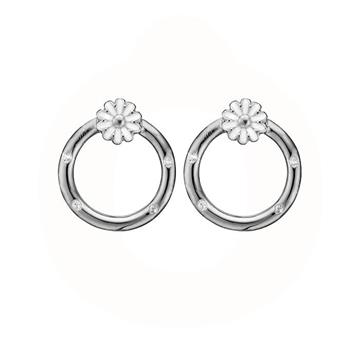 Christina Jewelry & Watches - Marguerite Circle ørestikker - sølv 671-S71