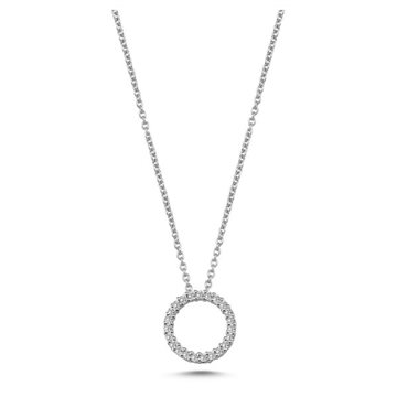 Nuran - Cirkel vedhæng lille 0,14ct w/si - 14kt Hvidguld