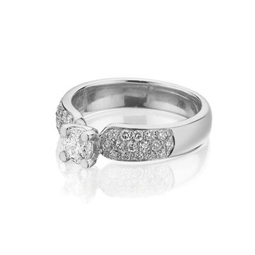 Nuran - Copenhagen Ring m. i alt 0,32ct. W/si - 14kt Hvidguld