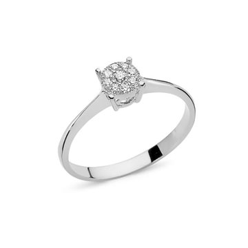 Nuran - 14kt CORONET ring m/ 0,11 ct. W-vs